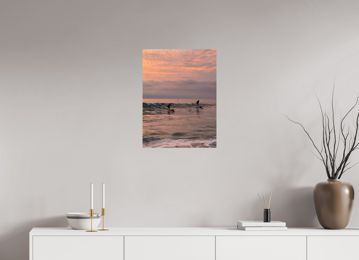 18 x 24″, Photo Print On Fuji Crystal DP II "Couples the Surf Together..." Sunset Surf Photography