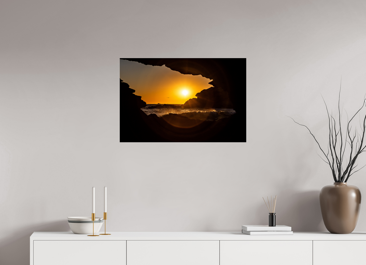 30 x 20″, Photo Print Under Acrylic Glass "Hidden View II" Crystal Cove Sunset Photography