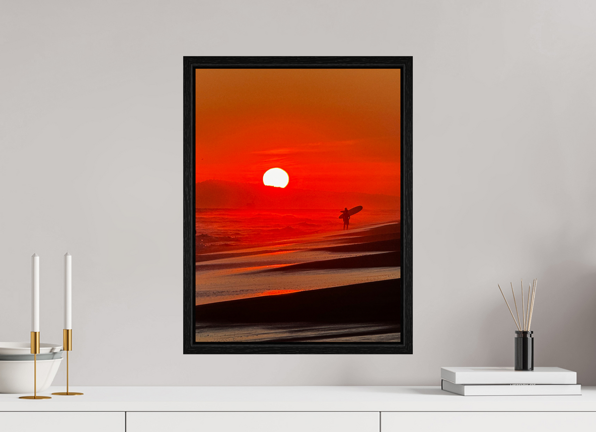 15 x 20″, Floater Frame Newport Beach Glow I Sunset Photography