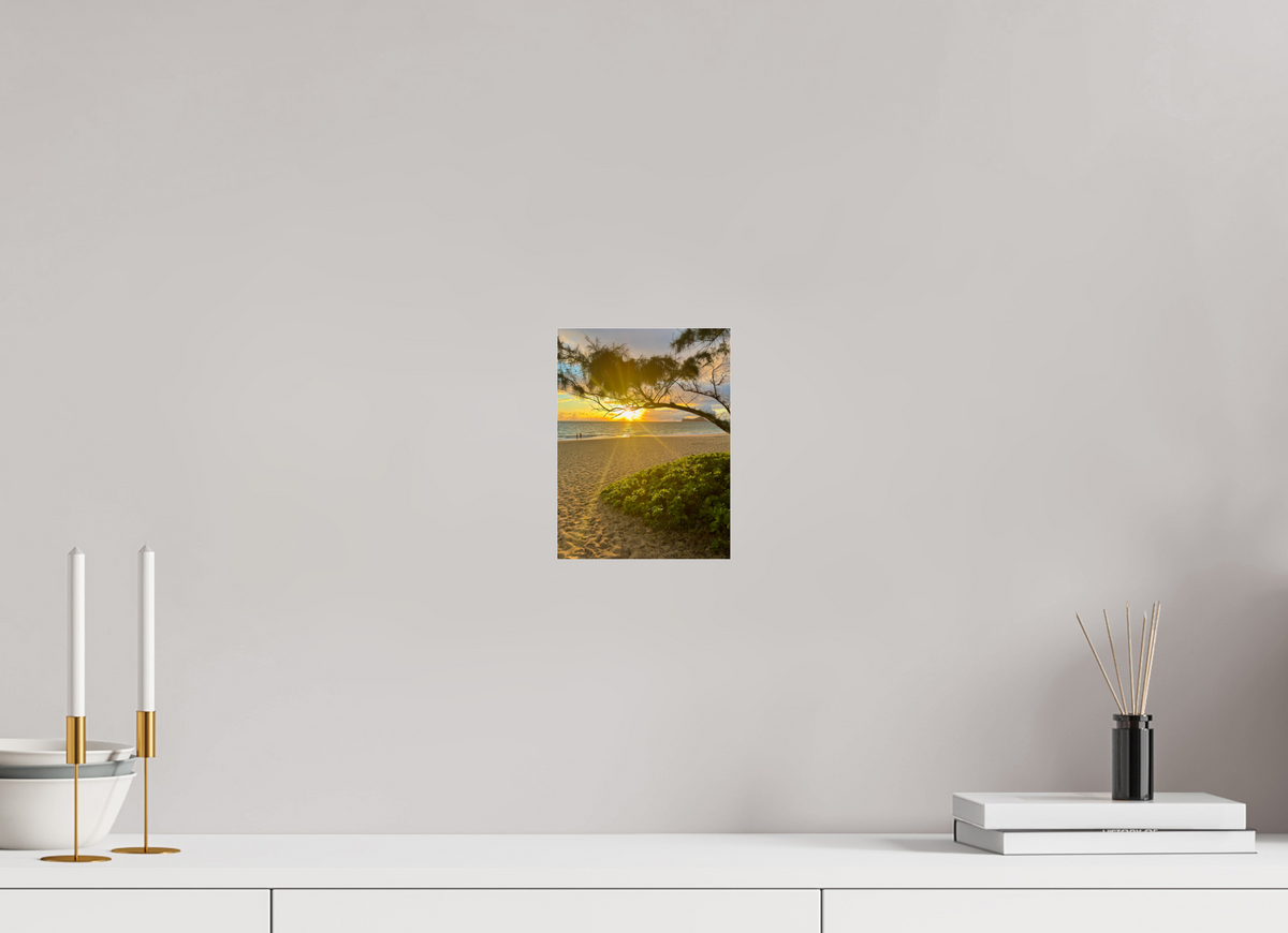 6 x 8″, Photo Print Under Acrylic Glass Waimanalo Sunrise Ocean Sunrise Photography