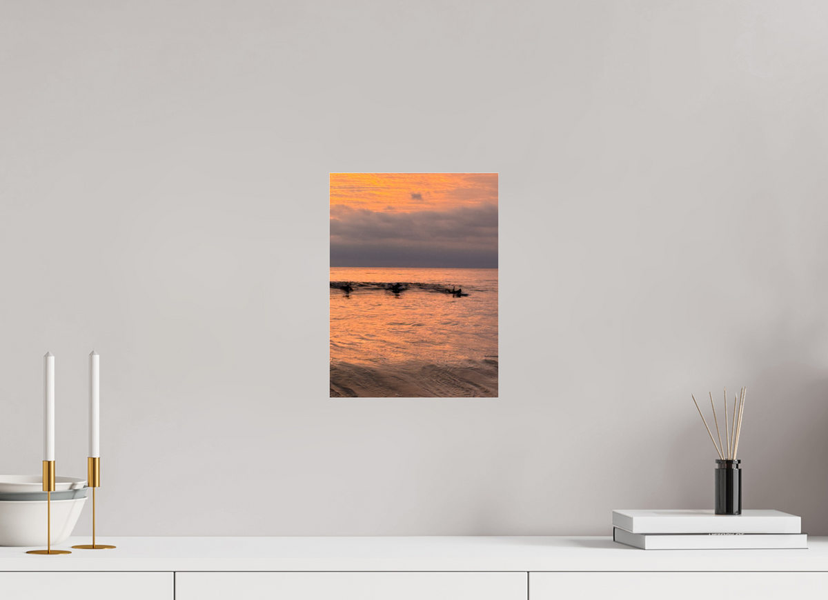 9 x 12″, Photo Print Under Acrylic Glass "Take Off" Sunset Surf Photography
