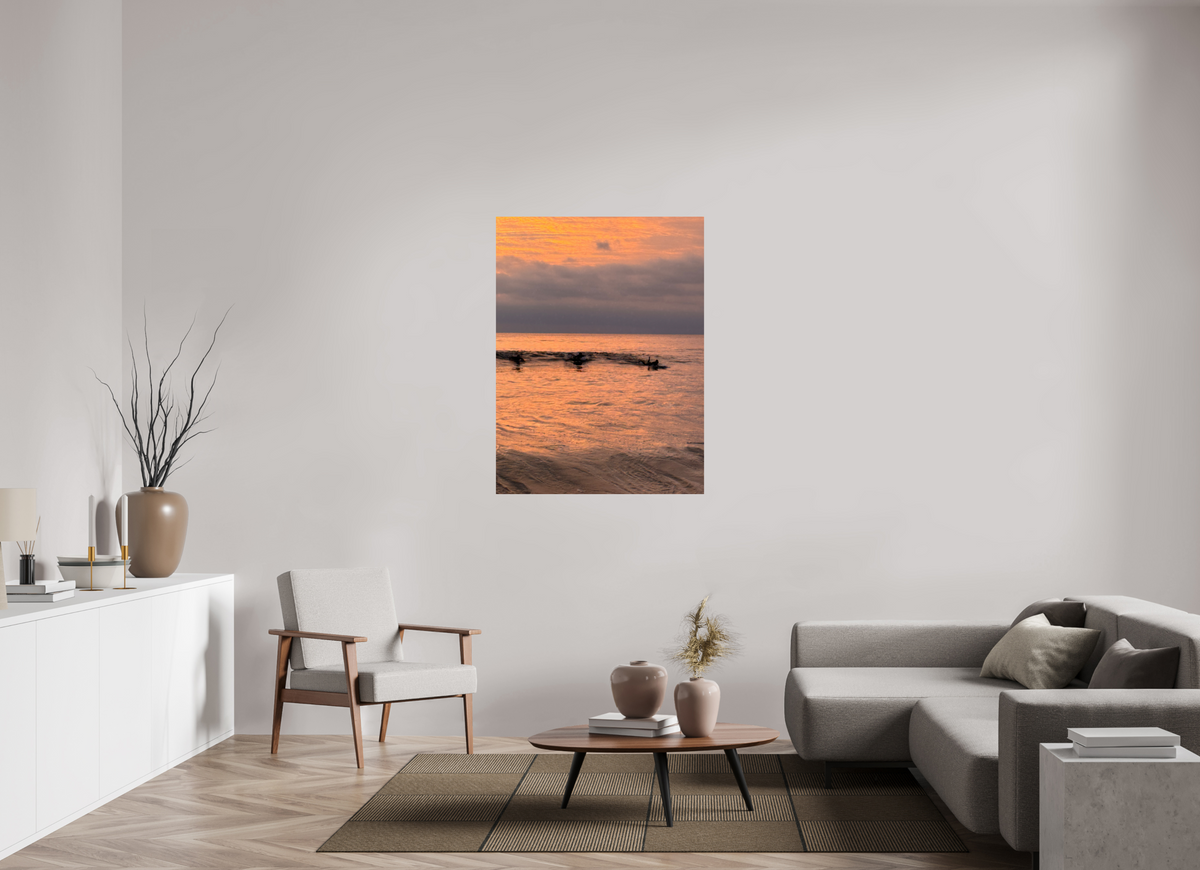 36 x 48″, Photo Print On Fuji Crystal DP II "Take Off" Sunset Surf Photography