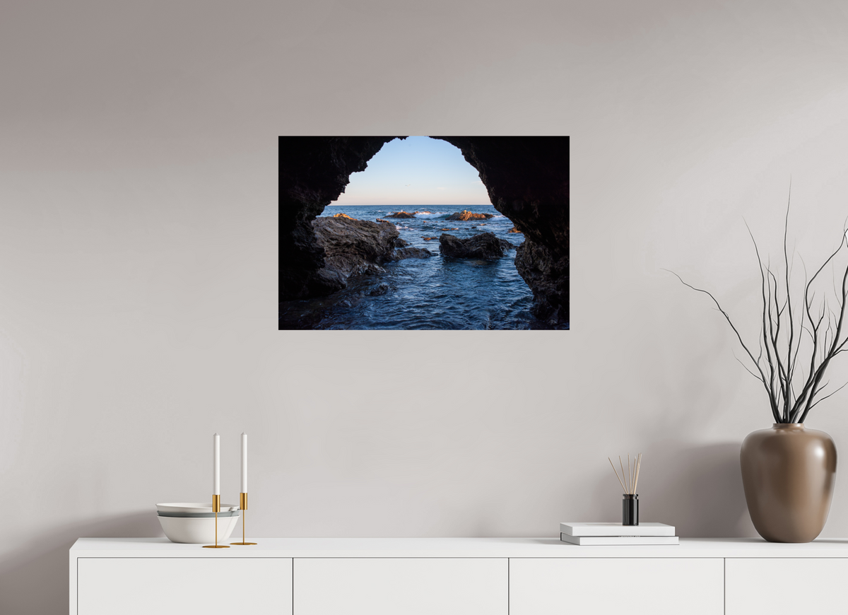 30 x 20″, Photo Print On Fuji Crystal DP II "Peering Out" Sea Cave Photograph