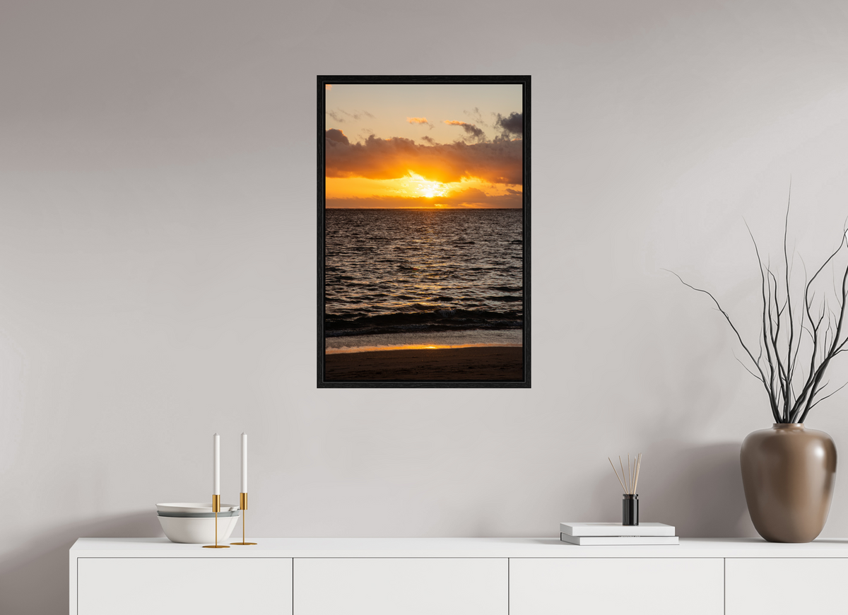 20 x 30″, Floater Frame Rise with the Sun