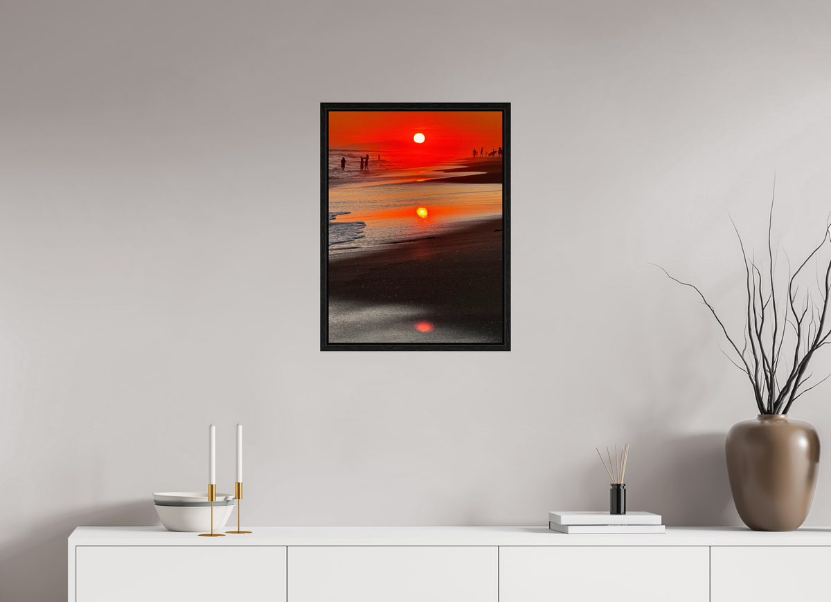 18 x 24″, Floater Frame Newport Beach Glow III Sunset Photography