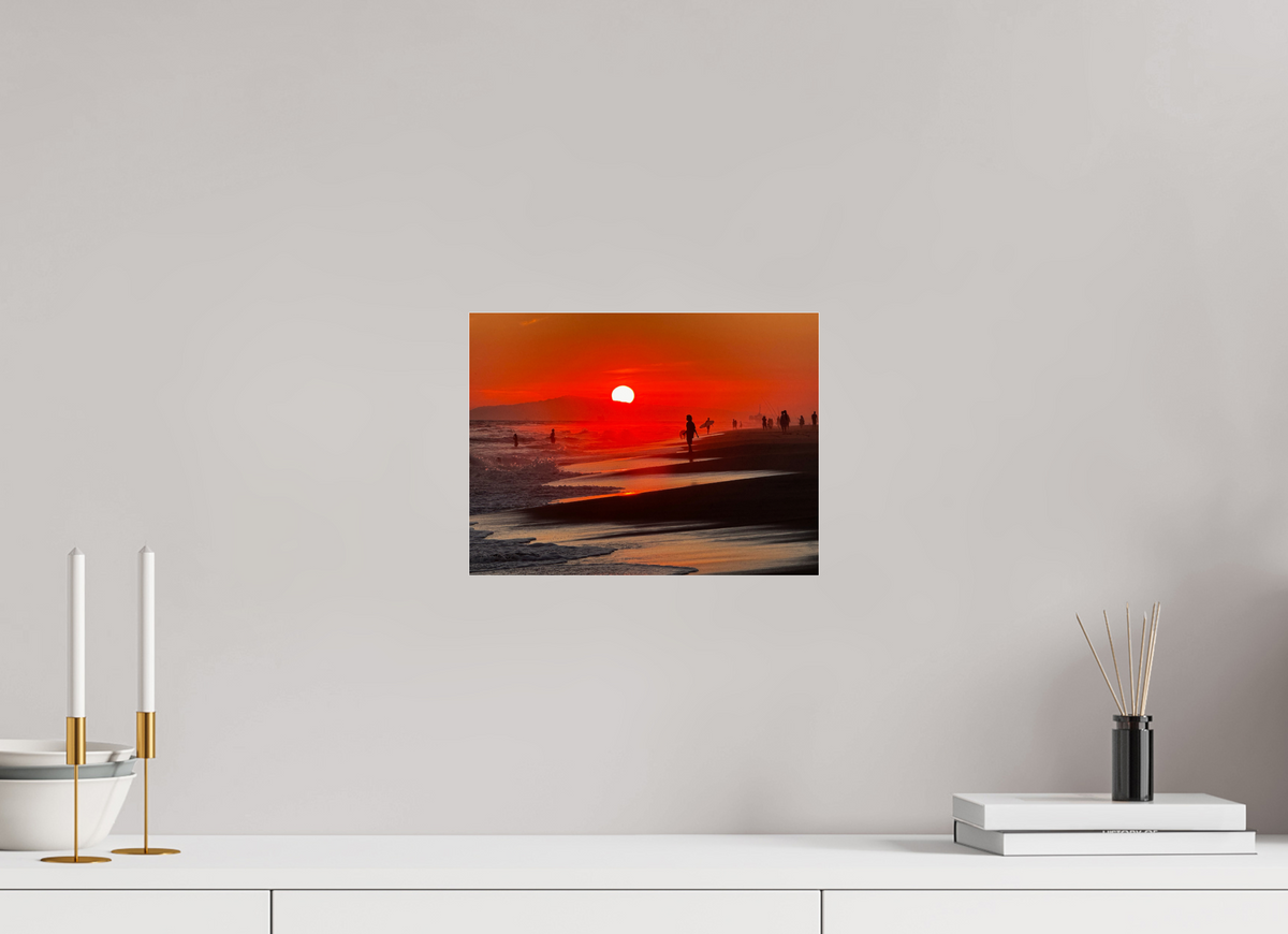 12 x 9″, Photo Print Under Acrylic Glass Newport Beach Glow II Sunset Photography
