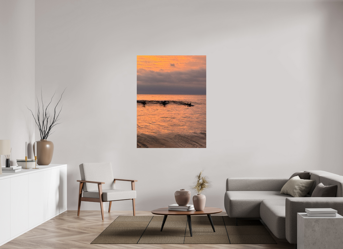 42 x 56″, Photo Print On Fuji Crystal DP II "Take Off" Sunset Surf Photography