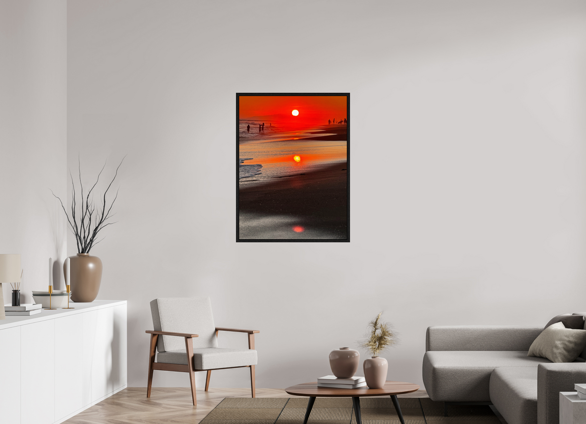 30 x 40″, Floater Frame Newport Beach Glow III Sunset Photography