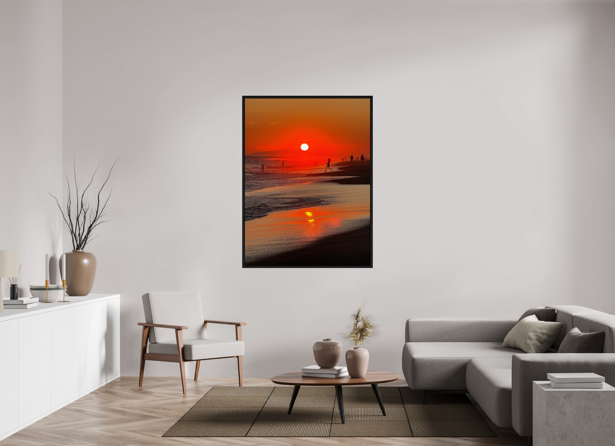 42 x 56″, Floater Frame Newport Beach Glow IV Sunset Photography