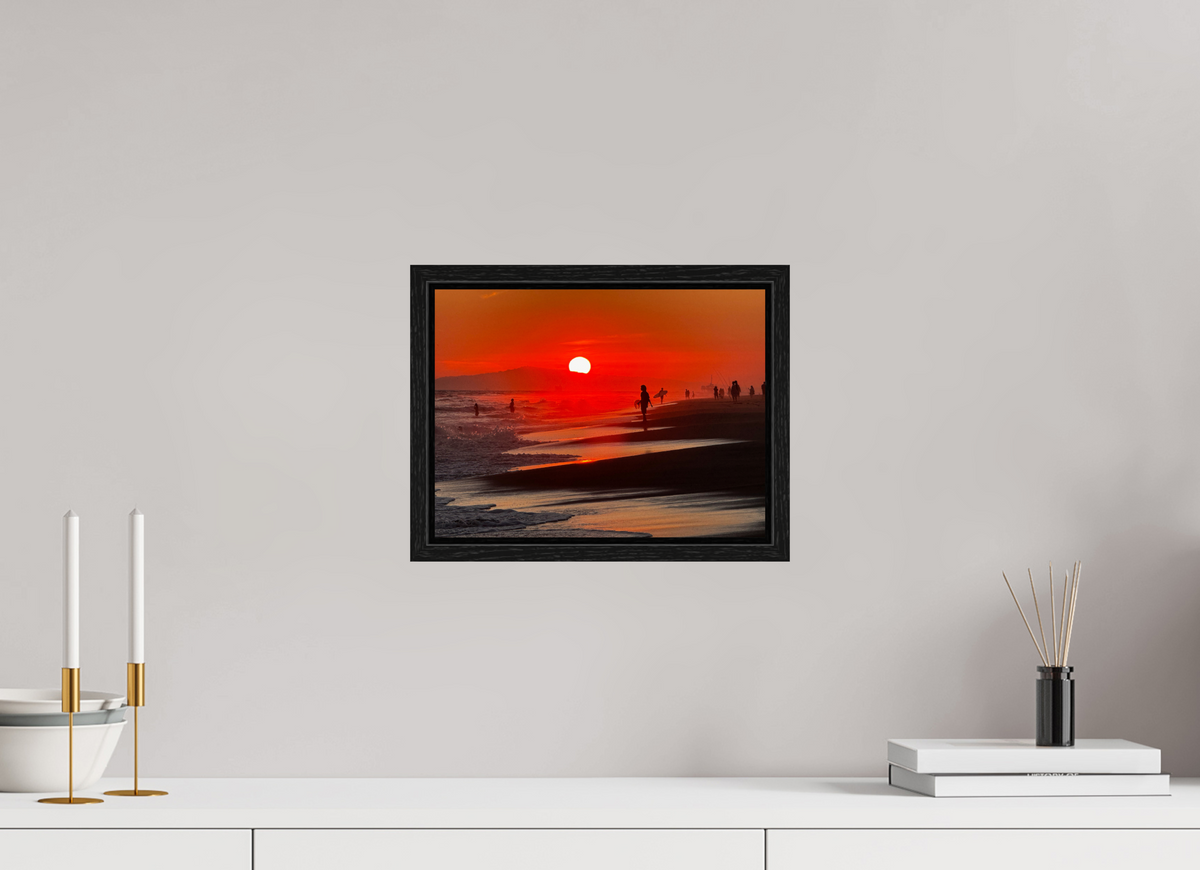 12 x 9″, Floater Frame Newport Beach Glow II Sunset Photography