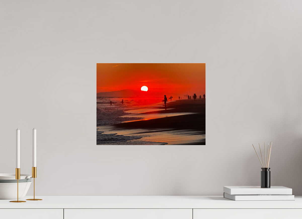 16 x 12″, Photo Print Under Acrylic Glass Newport Beach Glow II Sunset Photography