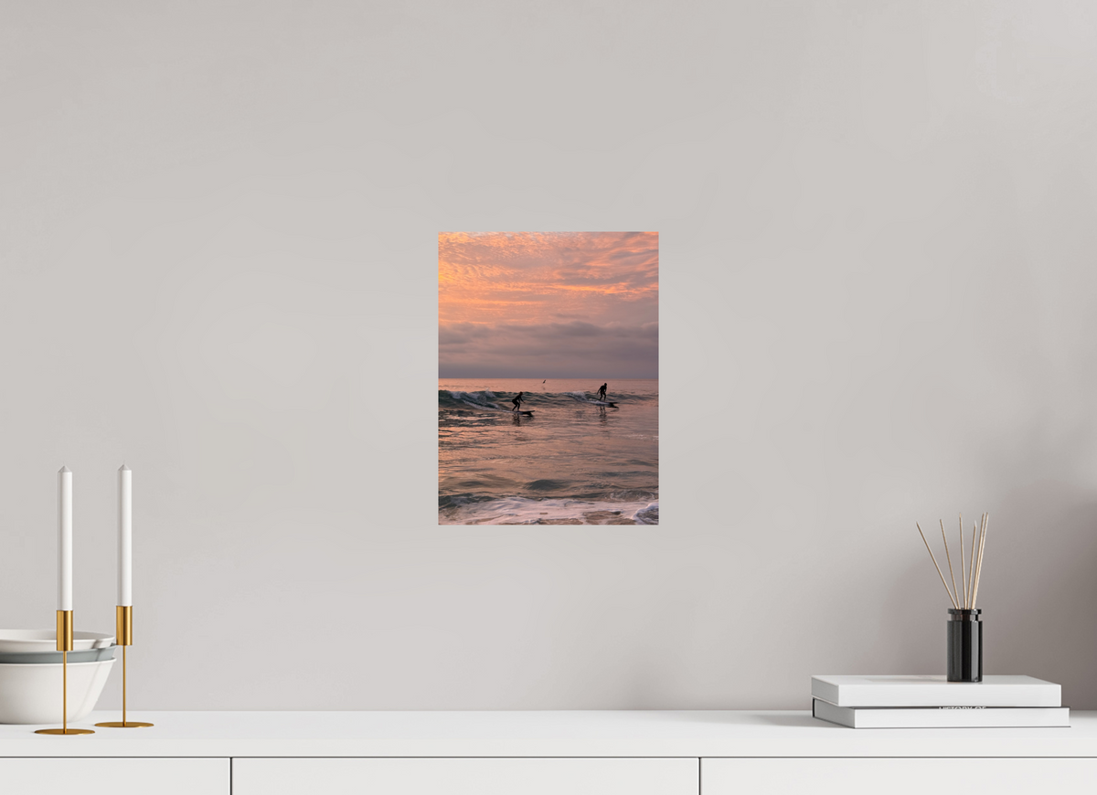 9 x 12″, Photo Print On Fuji Crystal DP II "Couples the Surf Together..." Sunset Surf Photography