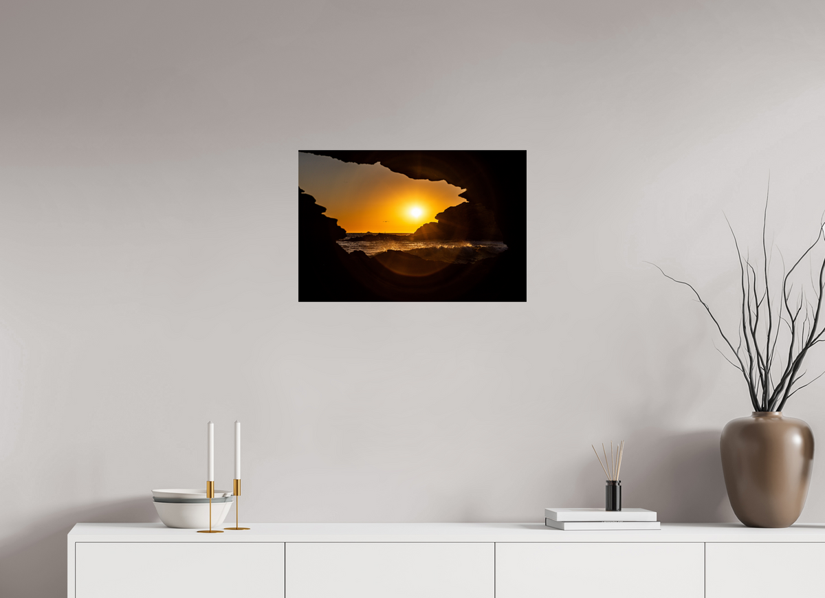 24 x 16″, Photo Print Under Acrylic Glass "Hidden View II" Crystal Cove Sunset Photography