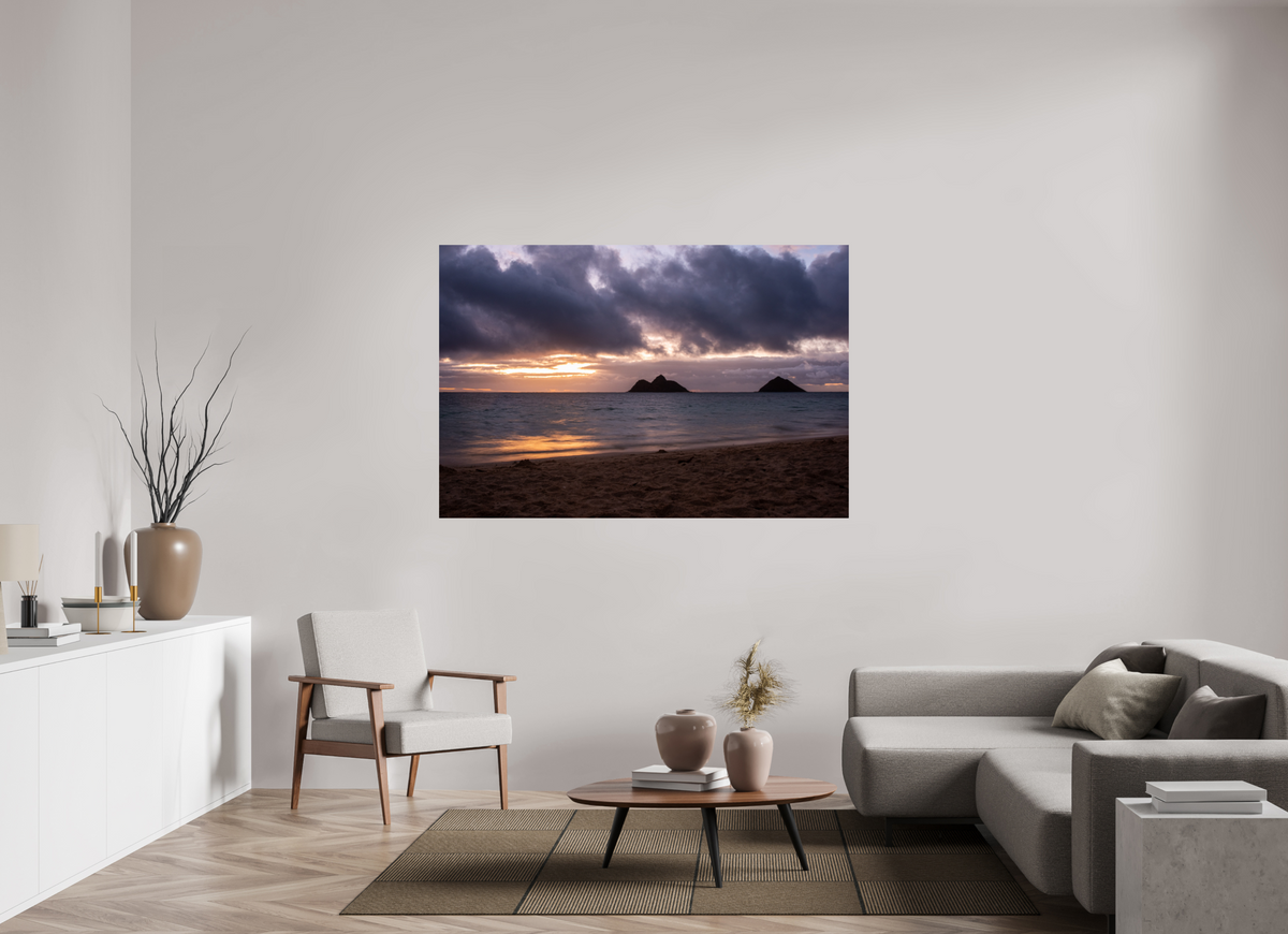 66 x 44″, Photo Print On Fuji Crystal DP II Golden Treasure Windward Oahu Oceanscape