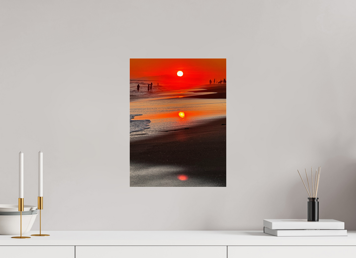 12 x 16″, Photo Print Under Acrylic Glass Newport Beach Glow III Sunset Photography