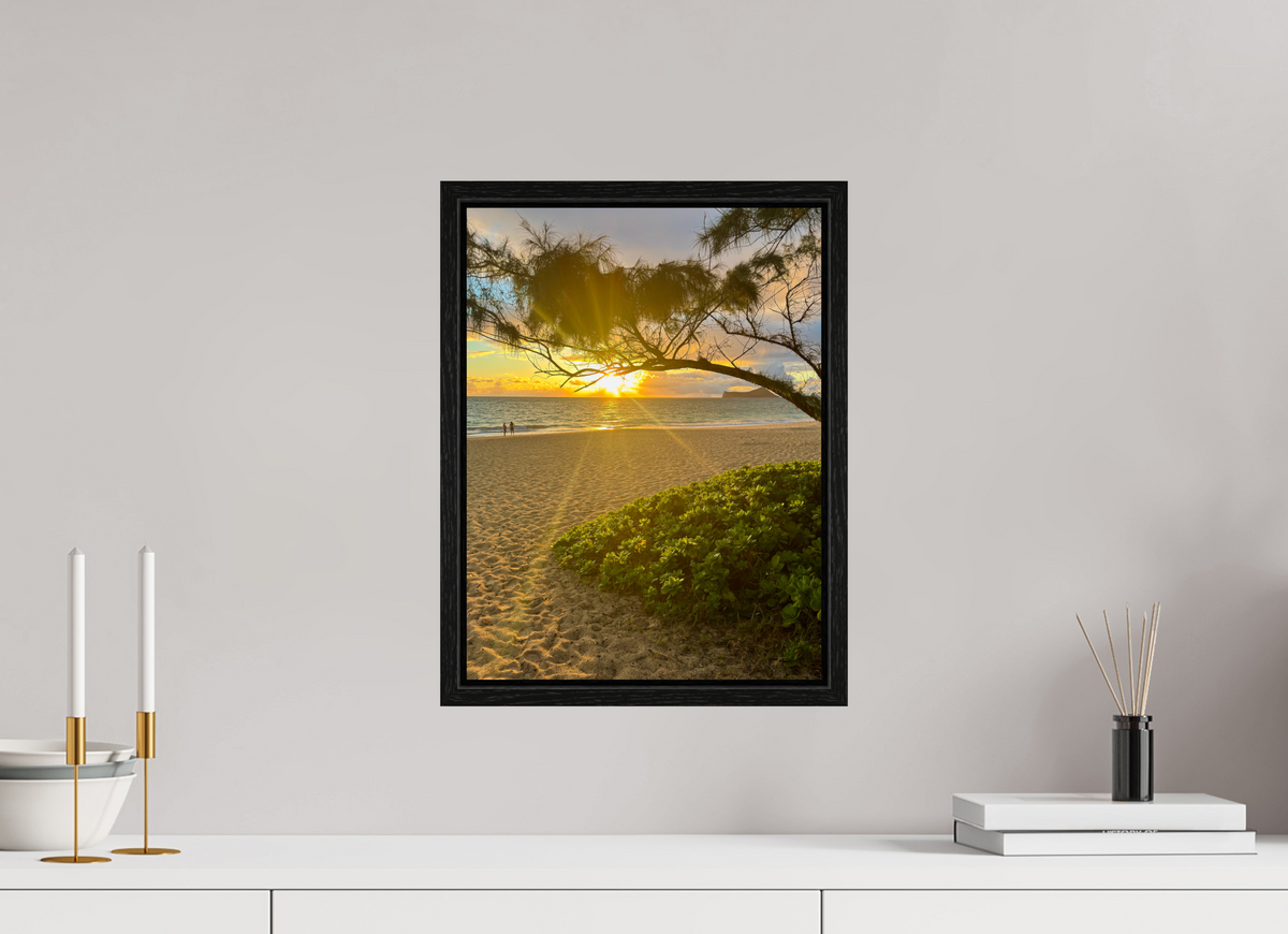 12 x 16″, Floater Frame Waimanalo Sunrise Ocean Sunrise Photography