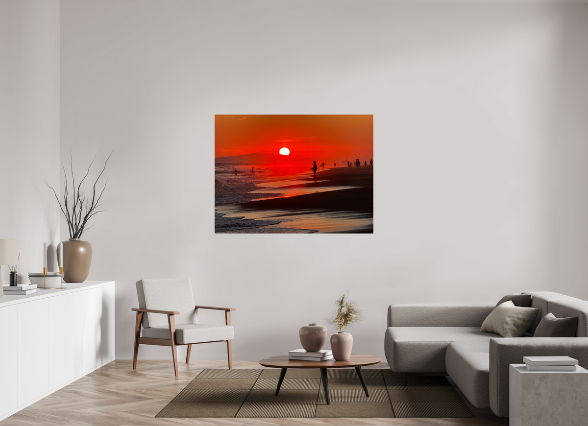 56 x 42″, Photo Print On Fuji Crystal DP II Newport Beach Glow II Sunset Photography