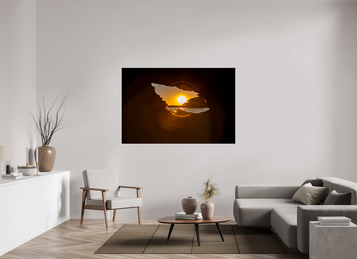 66 x 44″, Photo Print On Fuji Crystal DP II "Hidden View" Newport Beach Sunset Photography