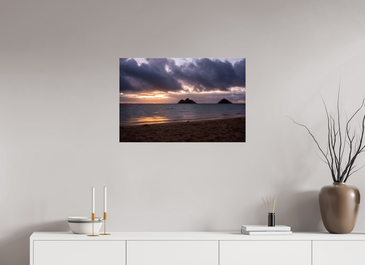 30 x 20″, Photo Print Under Acrylic Glass Golden Treasure Windward Oahu Oceanscape