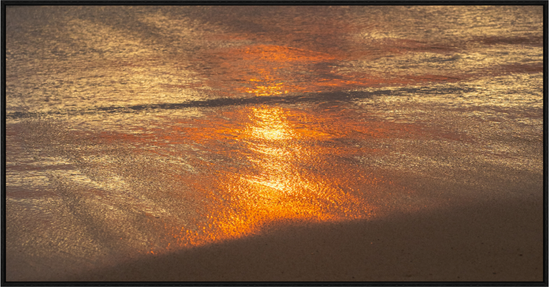Main image Artists Palette-Photograph of Sunrise Glow Reflecting off the Water and Sand