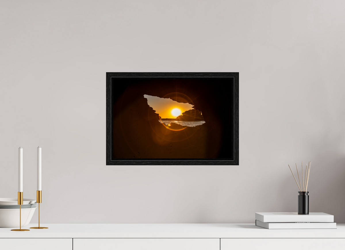 15 x 10″, Floater Frame "Hidden View" Newport Beach Sunset Photography