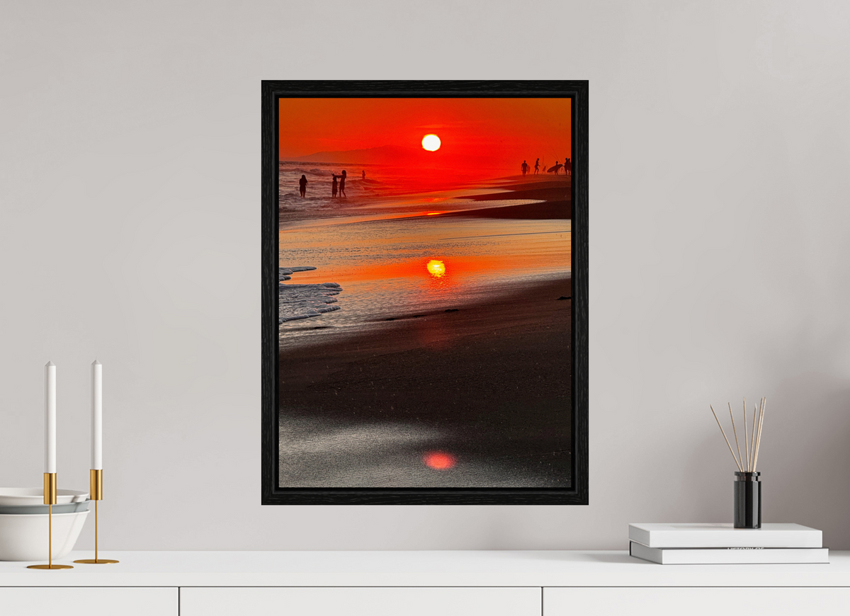 15 x 20″, Floater Frame Newport Beach Glow III Sunset Photography