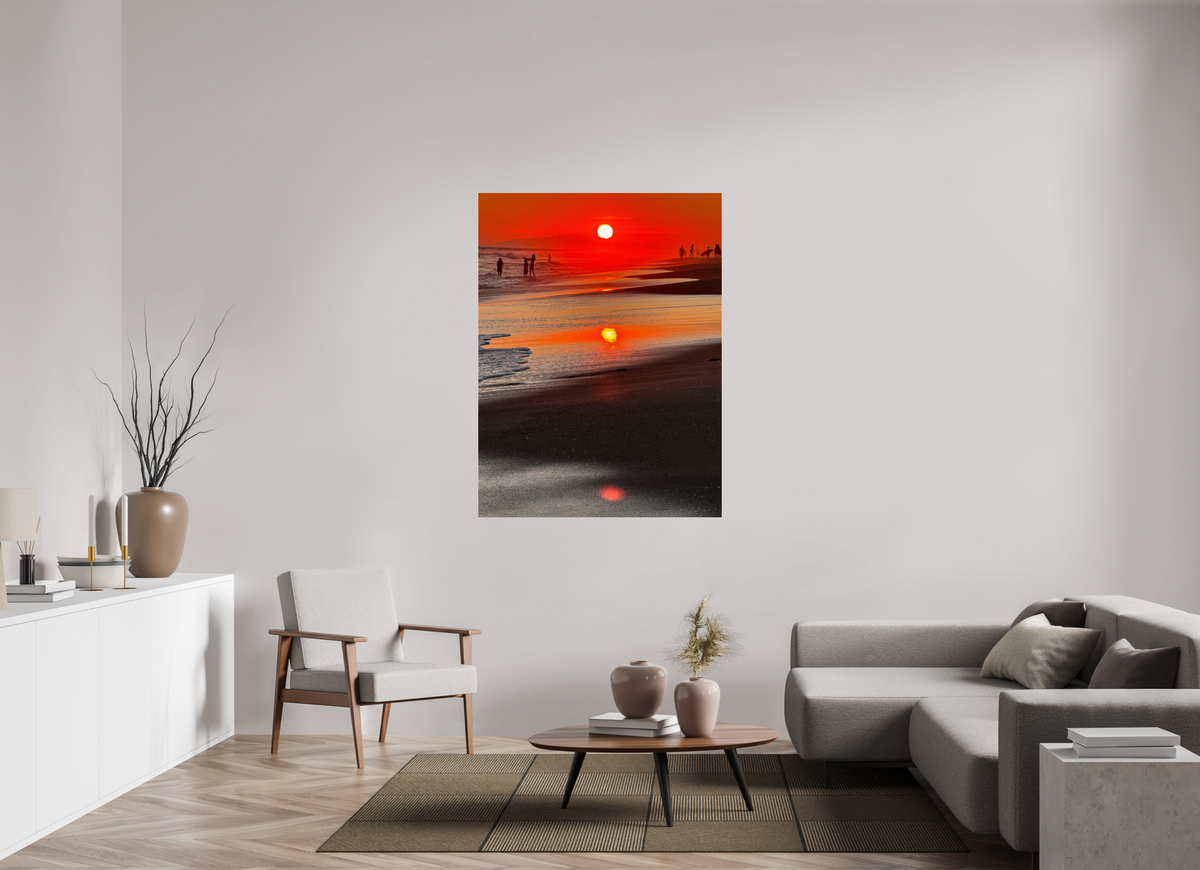 42 x 56″, Photo Print Under Acrylic Glass Newport Beach Glow III Sunset Photography