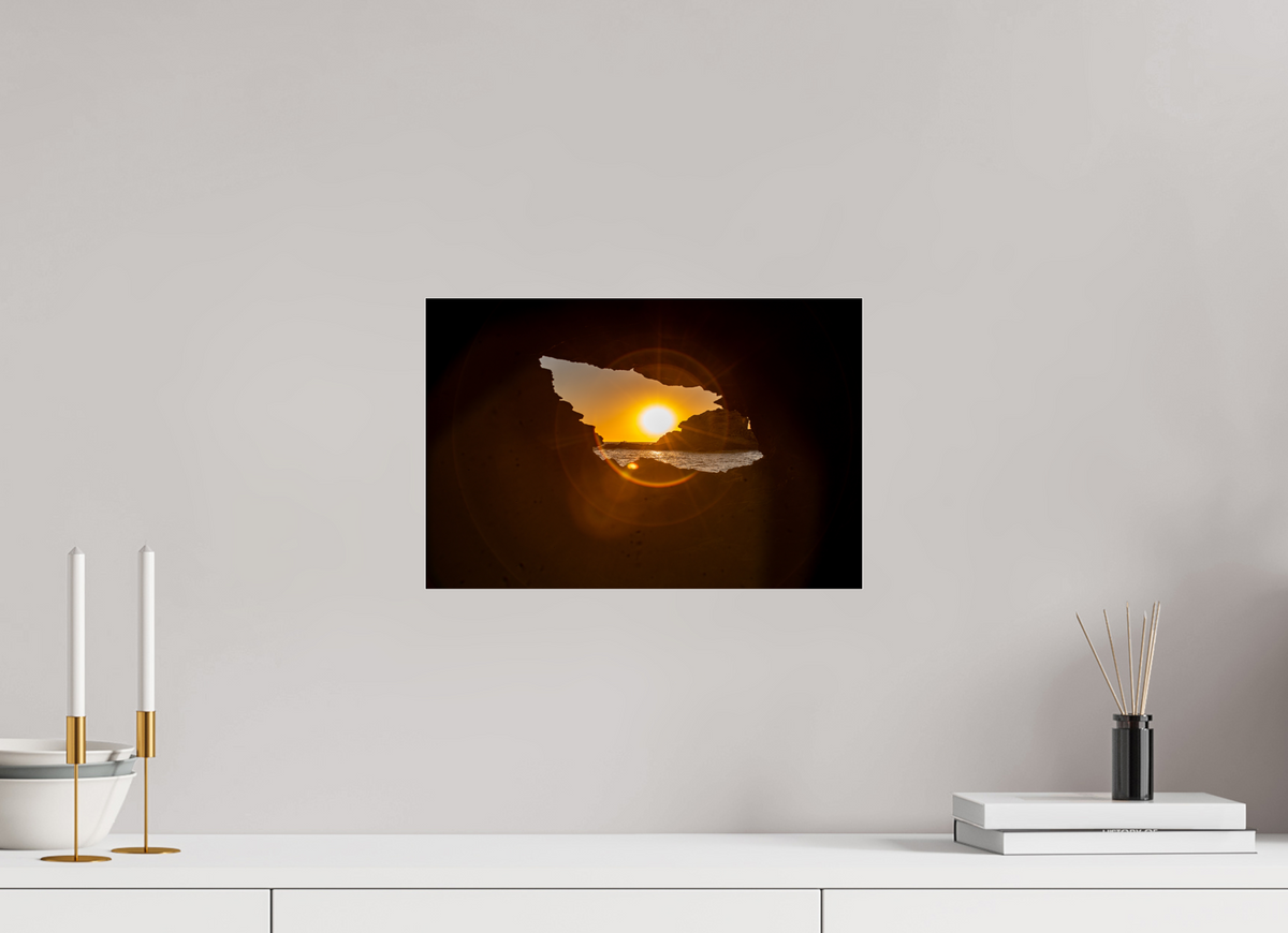 15 x 10″, Photo Print Under Acrylic Glass "Hidden View" Newport Beach Sunset Photography