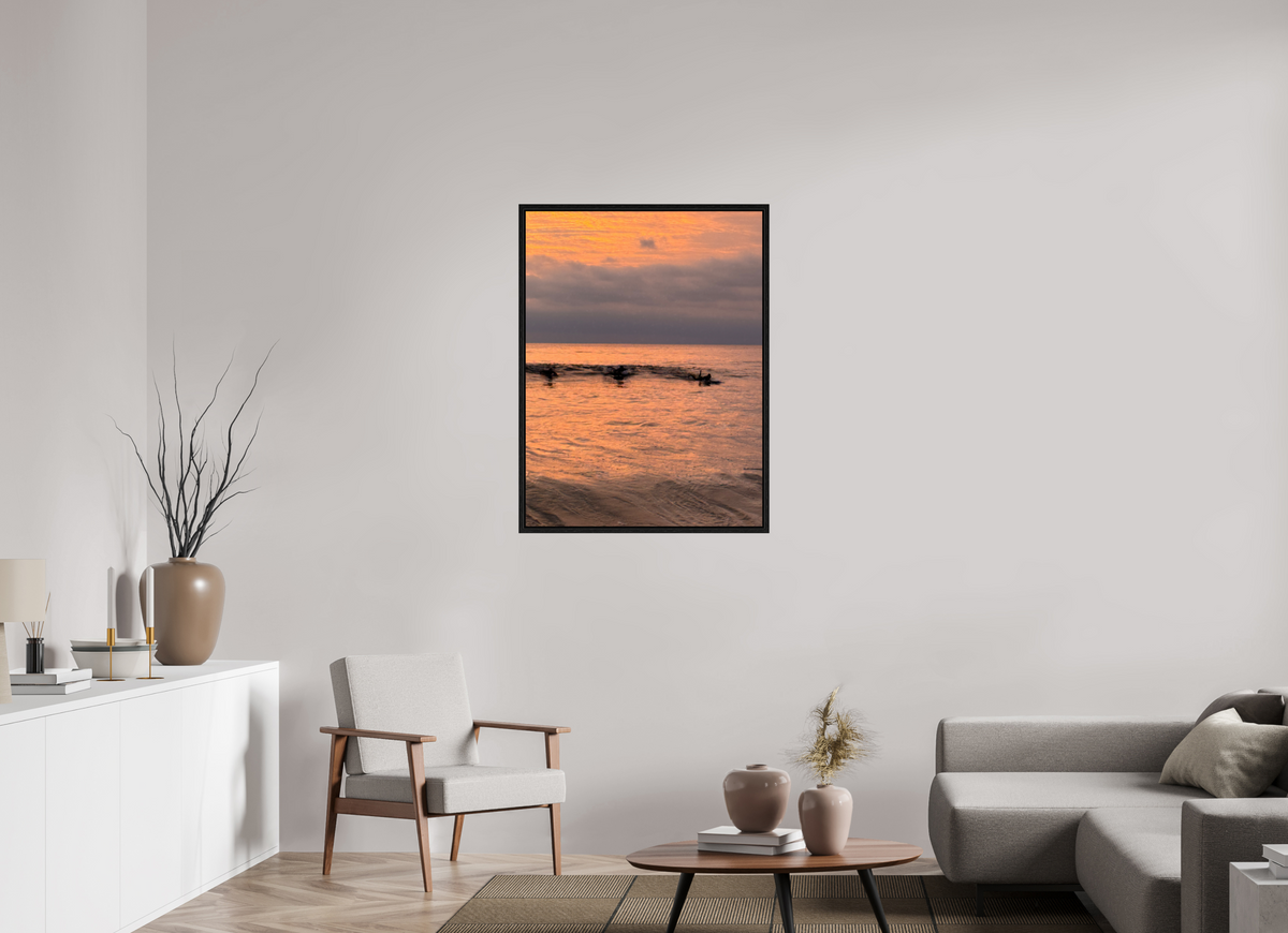 30 x 40″, Floater Frame "Take Off" Sunset Surf Photography