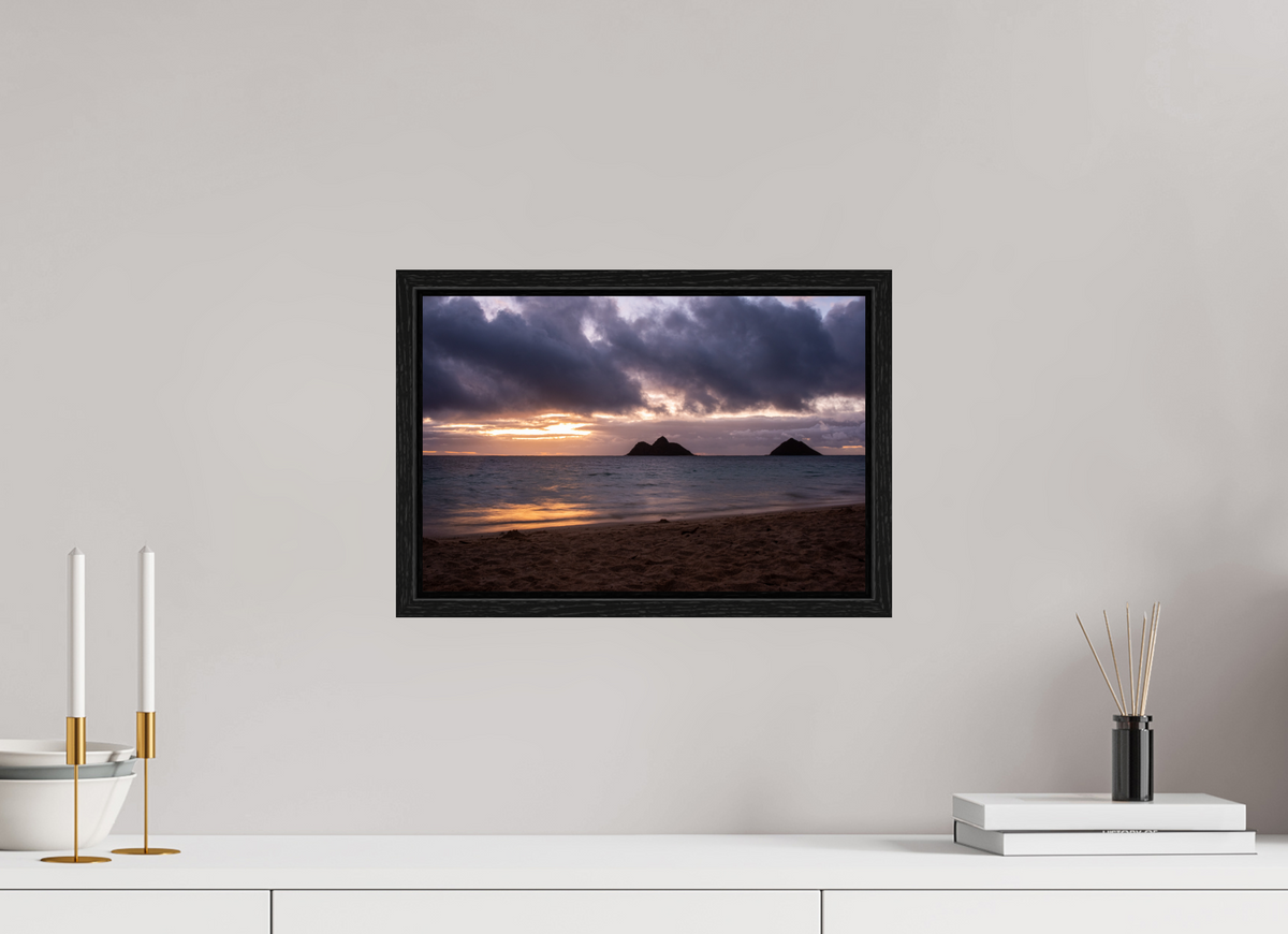15 x 10″, Floater Frame Golden Treasure Windward Oahu Oceanscape