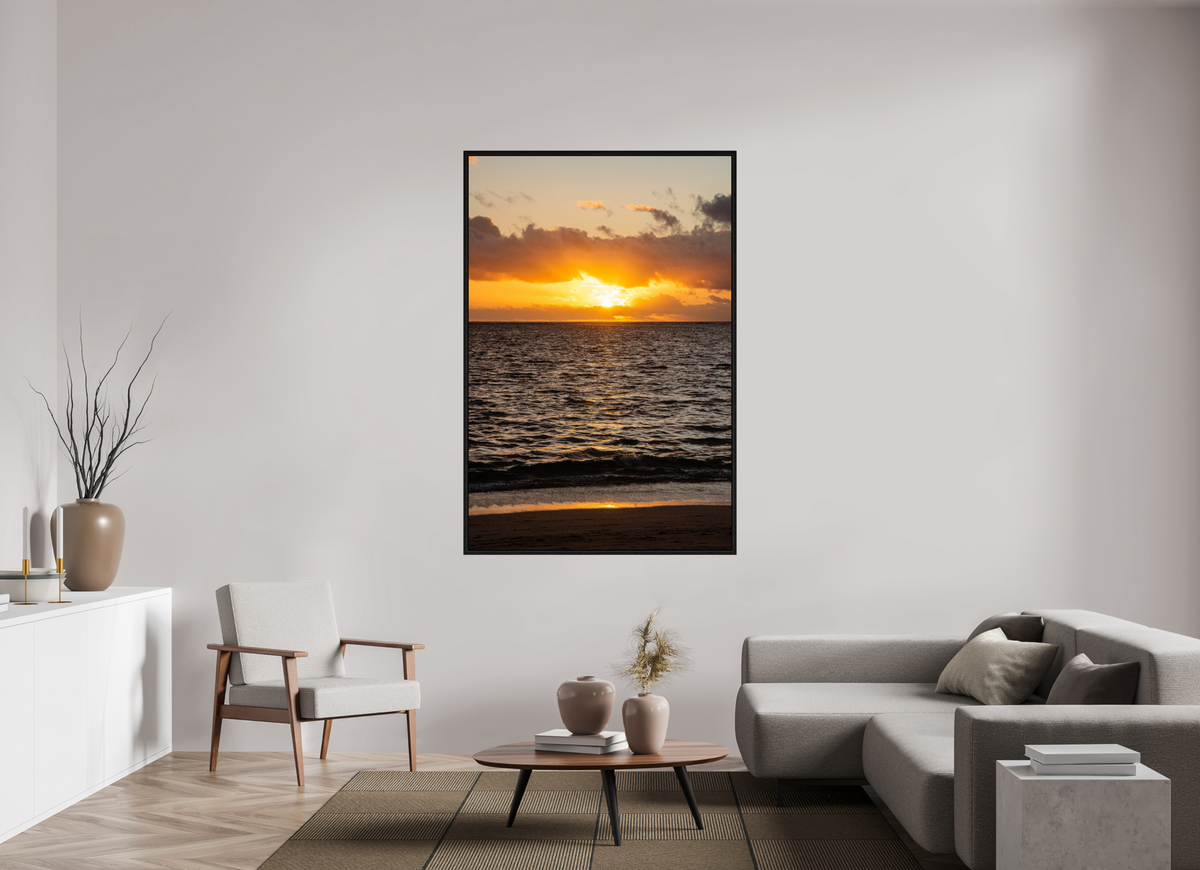44 x 66″, Floater Frame Rise with the Sun