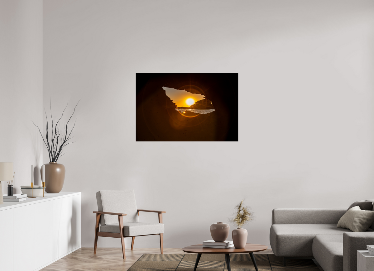 45 x 30″, Photo Print Under Acrylic Glass "Hidden View" Newport Beach Sunset Photography